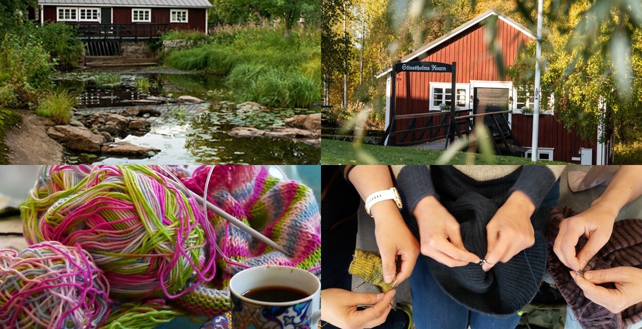STICKRETREAT, lö 10.6 kl. 10-16Stinasholma, Purmomedverkande: Annika Konttaniemi, Johanna Stolpe, Lina Peräneva.En inspirerande heldag med andra stickare i naturskön miljö!Info & anmälan